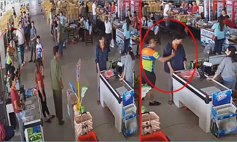Con trai mua đồ không trả tiền, bố ném xúc xích, tát nhân viên bán hàng