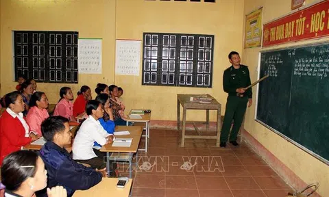 Lớp học xóa mù đặc biệt nơi vùng cao biên giới