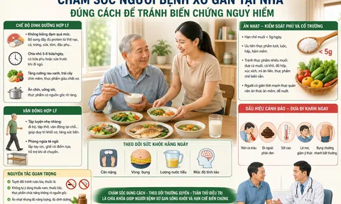 Chăm sóc người bệnh xơ gan tại nhà: Tránh kiêng khem sai cách để ngăn biến chứng nguy hiểm