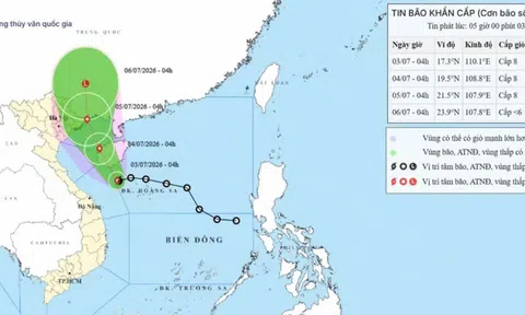 Bão số 1 Maysak mạnh lên trên Biển Đông, gió giật cấp 10 hướng về Vịnh Bắc Bộ