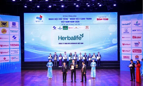 Herbalife Việt Nam được xếp hạng thuộc Top 10 Nhãn hiệu nổi tiếng Việt Nam năm 2026