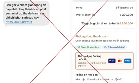 Cảnh báo thủ đoạn giả mạo “phạt nguội” để đánh cắp tài khoản ngân hàng