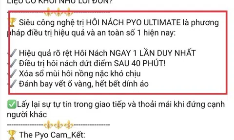 (Bài 2) Rủi ro pháp lý đằng sau quảng cáo "thần thánh" của The Pyo