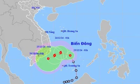 Áp thấp nhiệt đới trên Biển Đông khả năng mạnh lên thành bão số 10 trong đêm nay