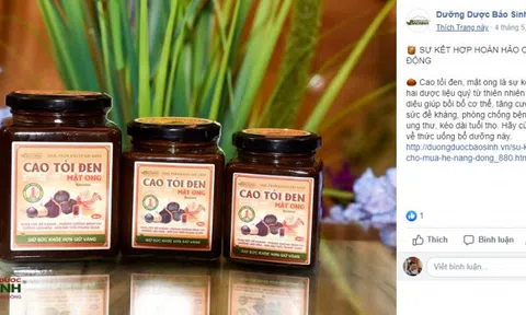 Cẩn trọng thông tin quảng cáo Cao tỏi đen mật ong