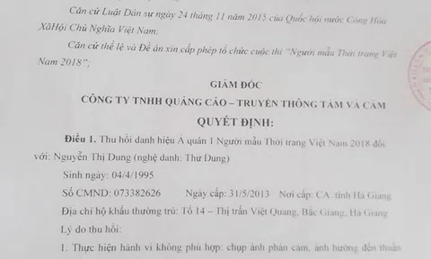 Quy định pháp luật về việc thu hồi danh hiệu người đẹp