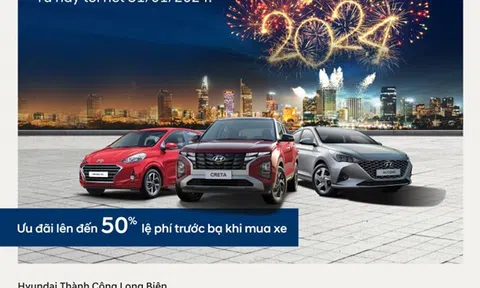 Giảm 50% trước bạ hưởng ưu đãi kép khi mua xe tại Hyundai Long Biên & Chi nhánh Gia Lâm