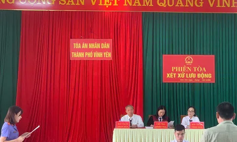 VKSND thành phố Vĩnh Yên phối hợp tổ chức phiên tòa lưu động