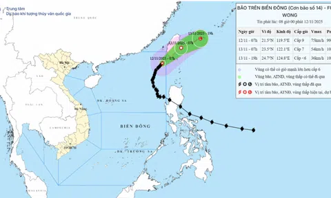 Bão số 14 Fung-Wong suy yếu nhanh, tăng tốc rời Biển Đông trong hôm nay