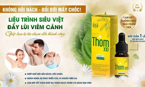 Thom x10, Serum khử mùi hôi nách hôi chân, tinh túy từ thảo dược thiên nhiên đẩy lùi viêm cánh