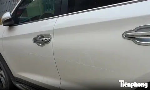 Hà Nội: Chủ ô tô đỗ gần UBND phường Láng bị gọi điện đe dọa, cào xước nham nhở thân xe