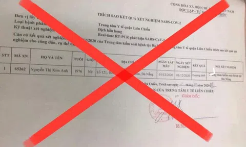Đà Nẵng:  Sửa kết quả xét nghiệm SARS-CoV-2 từ âm sang dương để “trêu chọc” đồng nghiệp