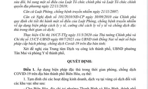 Đồng Nai: Tạm dừng hoạt động 5 chợ ở Biên Hoà để phòng, chống dịch Covid-19