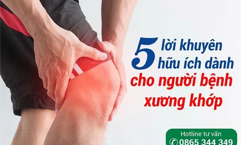 5 nguyên tắc đơn giản hỗ trợ điều trị bệnh xương khớp