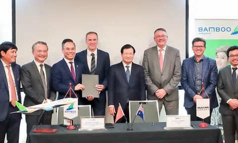 Bamboo Airways hợp tác cùng sân bay Melbourne xúc tiến đường bay thẳng Việt Nam – Úc dưới sự chứng kiến của Phó Thủ tướng Trịnh Đình Dũng