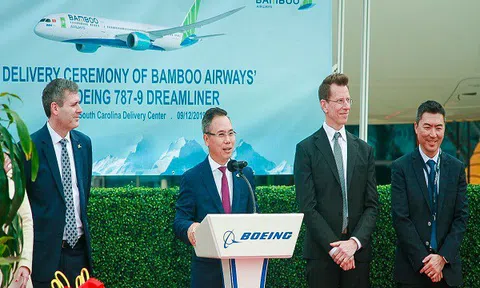 Máy bay Boeing 787-9 Dreamliner đầu tiên cất cánh về với đội bay của Bamboo Airways