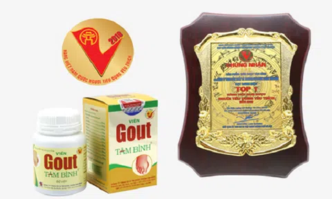 Viên gout Tâm Bình lần thứ 5 lọt Top 1 'Hàng Việt Nam được người tiêu dùng yêu thích'