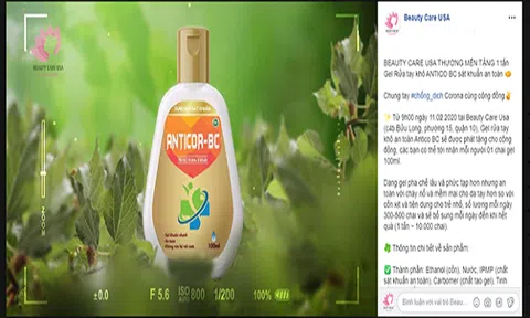 Công ty Beauty Care Usa phát miễn phí khẩu trang và nước rửa tay khô