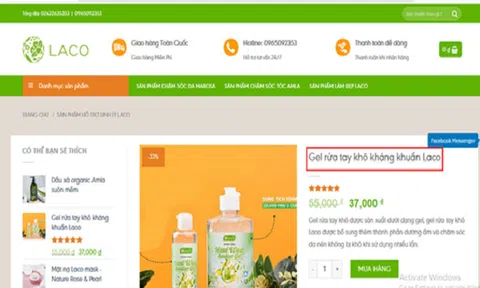 Công ty TNHH Quốc tế Laco: Sản phẩm gel rửa tay bị thu hồi vẫn ngang nhiên lưu hành