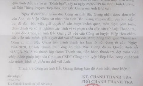 Hiệp Hòa (Bắc Giang): Một điều tra viên bị tố 'vòi tiền' trong vụ án đánh bạc