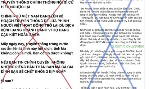 Lợi dụng dịch covid-19, thế lực thù địch phát tán trên mạng nhiều thông tin sai sự thật