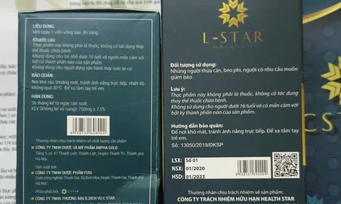 Viên uống Gstar, L-Star chứa chất cấm là nâng cấp của Viên tăng cân SQA đã bị cấm lưu hành