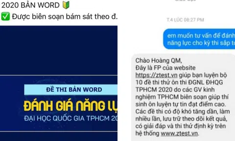 Đề luyện thi đánh giá năng lực bán trên mạng: Mạo danh trường đại học để trục lợi