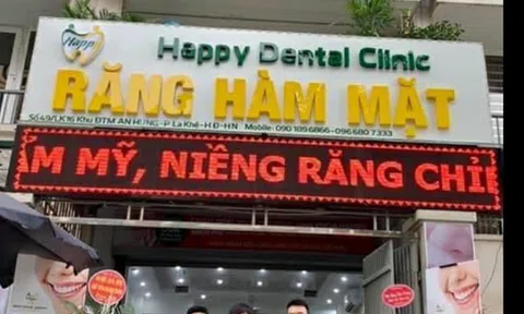 Hà Nội: Nha khoa Happy ngang nhiên hoạt động chui, coi thường pháp luật