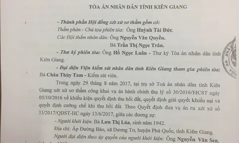 Phú Quốc – Kiên Giang: Nghịch lý bản án có hiệu lực pháp luật bị “vô hiệu hóa”