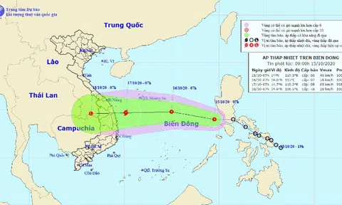 Áp thấp nhiệt đới đã vào Biển Đông, khả năng mạnh thành bão số 8