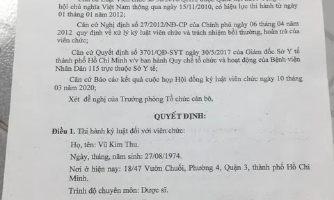 TP. Hồ Chí Minh: Sa thải nữ dược sĩ vì nghỉ chăm con ốm