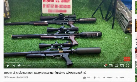 Rao bán công khai, tràn lan súng hơi trên các trang mạng