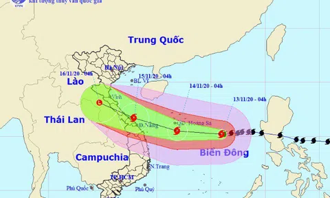 Diễn biến mới nhất của bão số 13 Vamco đang hướng vào Hà Tĩnh – Thừa Thiên Huế