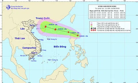 Áp thấp nhiệt đới hình thành gần Biển Đông giật cấp 8