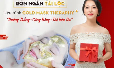 Chăm sóc da đón tết với mặt nạ vàng lá 24k Luxury Gold Therapy