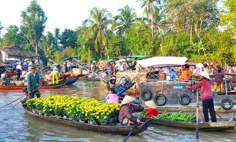 Xuân về trên vùng sông nước miền Tây