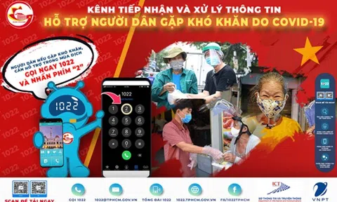TP. Hồ Chí Minh: Khi gặp khó khăn do COVID-19, người dân có thể gọi 1022 để được hỗ trợ