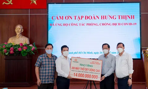 Tập đoàn Hưng Thịnh hỗ trợ khẩn hàng chục tỷ đồng cho TP. Hồ Chí Minh phòng, chống dịch Covid-19