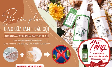 C.A.O Sữa tắm – Dầu gội kháng khuẩn, ngăn ngừa nguy cơ virus bám trên cơ thể