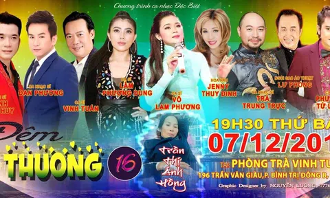 Ca Nhạc Sĩ Huỳnh Nhật Huy trong đêm yêu thương 16 tại phòng trà Vinh Tuấn