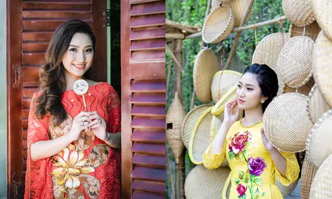 Cao Mỹ Kim khoe xuân sắc ngời ngời với áo dài