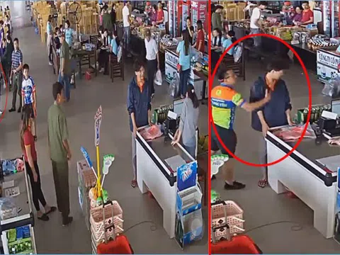 Con trai mua đồ không trả tiền, bố ném xúc xích, tát nhân viên bán hàng