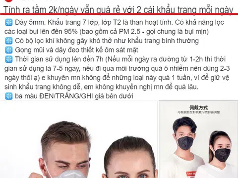 'Ma trận' khẩu trang chống bụi mịn: Đừng vì tiện mà mất tiền oan