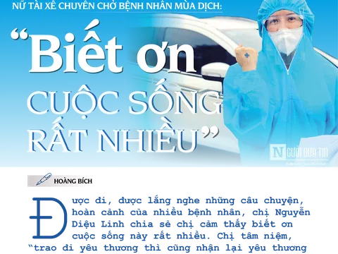 Nữ tài xế chuyên chở bệnh nhân mùa dịch: "Biết ơn cuộc sống rất nhiều