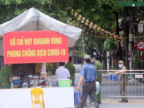 Hình ảnh mới nhất về "điểm nóng" COVID-19 tại phường Giáp Bát, Hà Nội