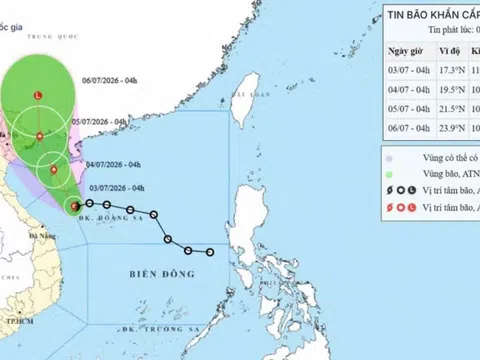 Bão số 1 Maysak mạnh lên trên Biển Đông, gió giật cấp 10 hướng về Vịnh Bắc Bộ