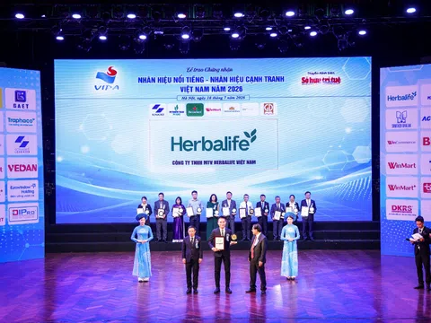 Herbalife Việt Nam được xếp hạng thuộc Top 10 Nhãn hiệu nổi tiếng Việt Nam năm 2026