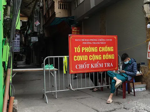 Hà Nội: Nhiều địa bàn thuộc quận Hai Bà Trưng lập chốt phong toả phòng, chống dịch