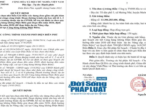 Điện Biên: Cần làm rõ những bất thường trong đấu thầu của Công ty trách nhiệm hữu hạn đầu tư và xây dựng Vĩnh Phúc