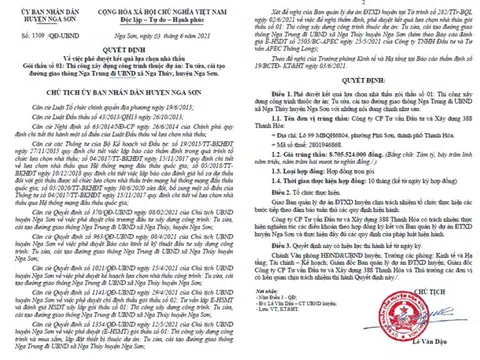Thanh Hóa: Cần làm rõ năng lực Công ty cổ phần xây dựng 388 khi tham gia các gói thầu